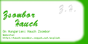 zsombor hauch business card